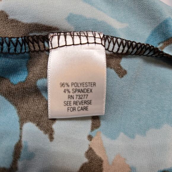 Apt. 9 Women's Dress PS Petite Small Blue Green Sleeves Misses Size P4  P6 4 6 - Picture 4 of 6